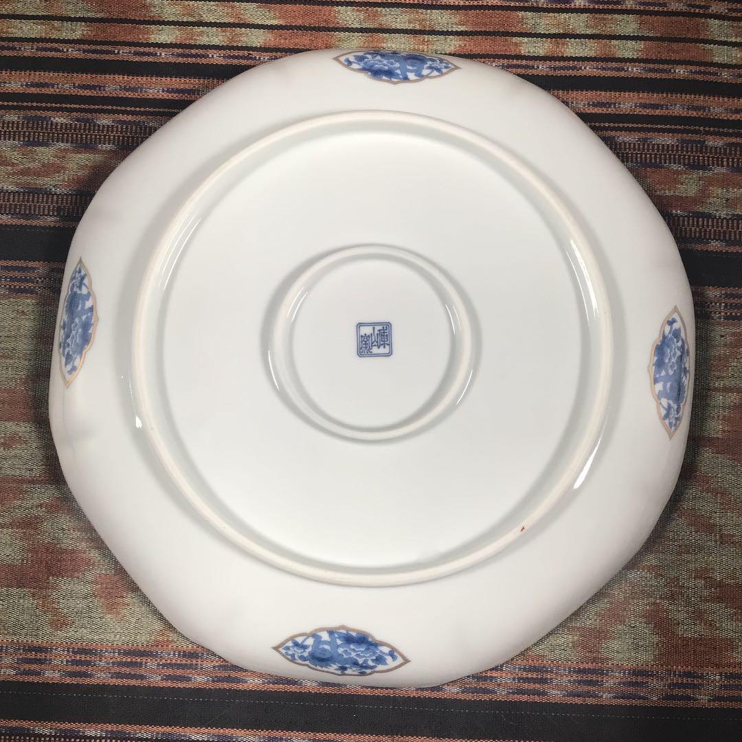 『メルうー特価』　庫山窯　『金彩獅子牡丹』　小皿　お茶茶碗　5組　急須　大皿