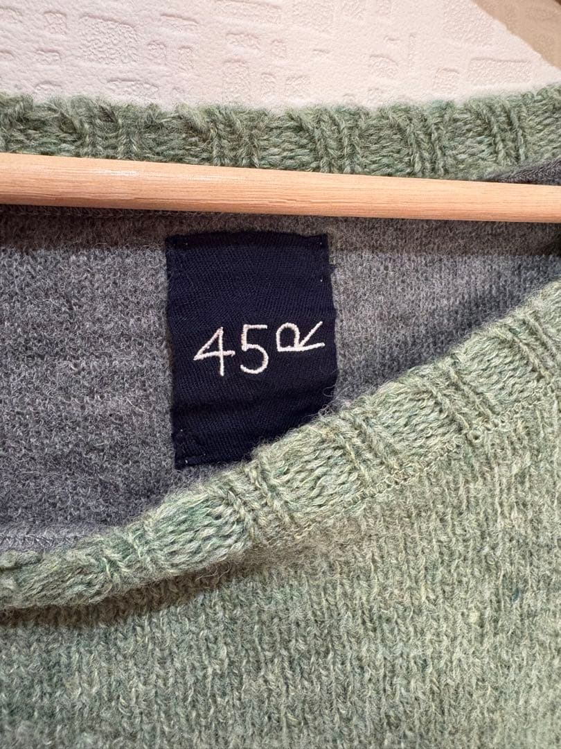 45R オーバーサイズニット セーター グリーン