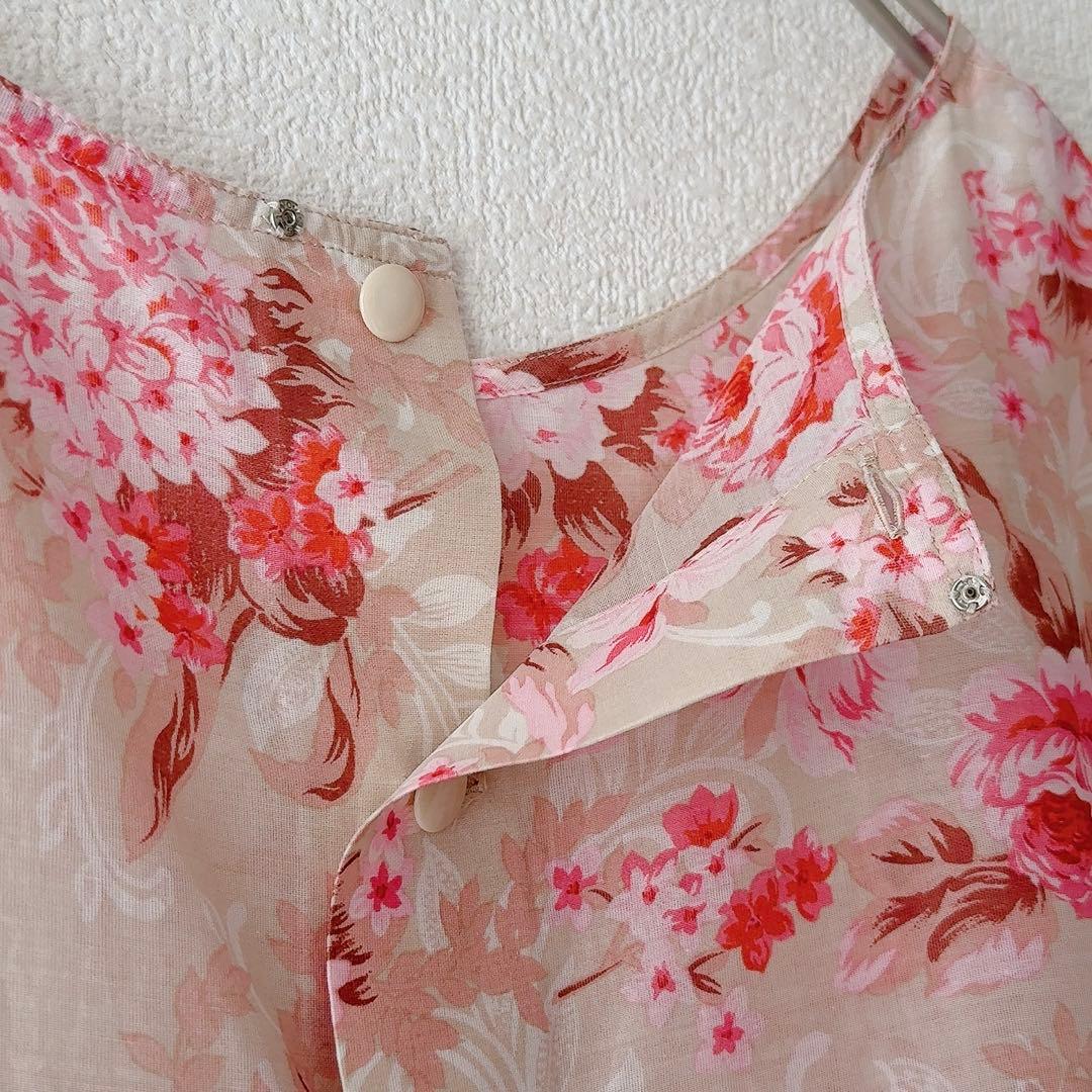 【 Christian Dior 】 半袖ブラウス 花柄 ハイブランド M