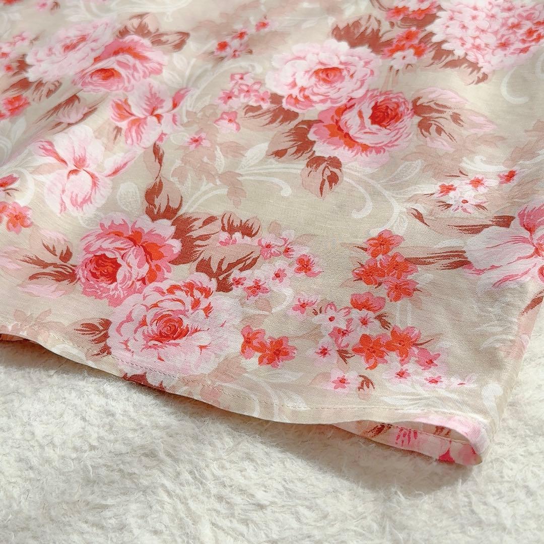 【 Christian Dior 】 半袖ブラウス 花柄 ハイブランド M