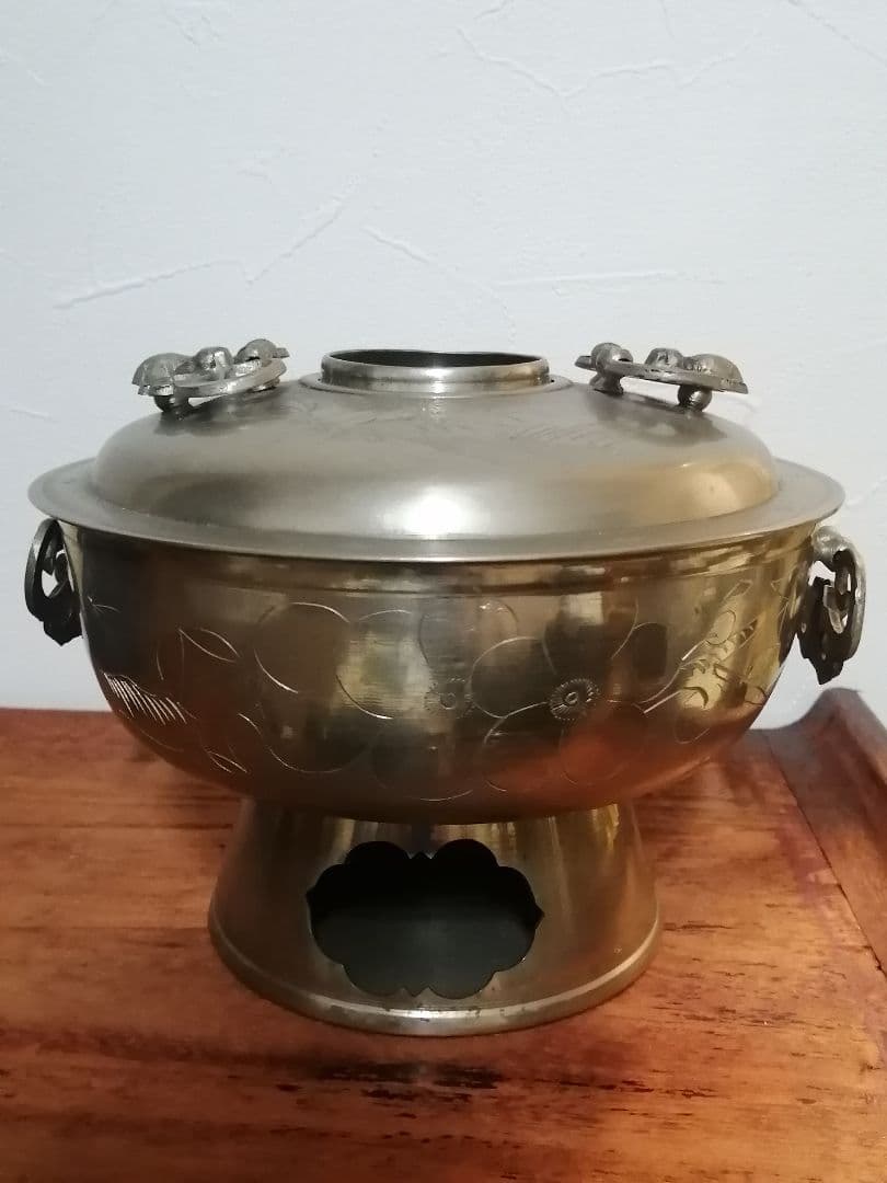 ふー 朝鮮 宮廷料理 神仙炉 朝鮮美術 蝙蝠手 シンソルロ 火鍋 錫 彫金