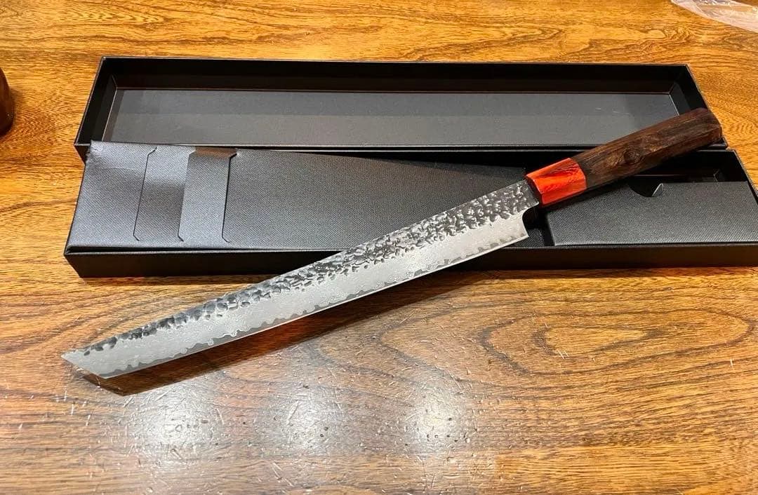 ダマスカス調　柳刃包丁