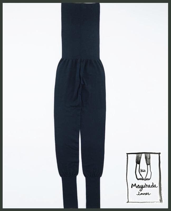 佐藤繊維×早坂香須子コラボ/kone/マユハダインナー 腹巻ロングレギンス 黒