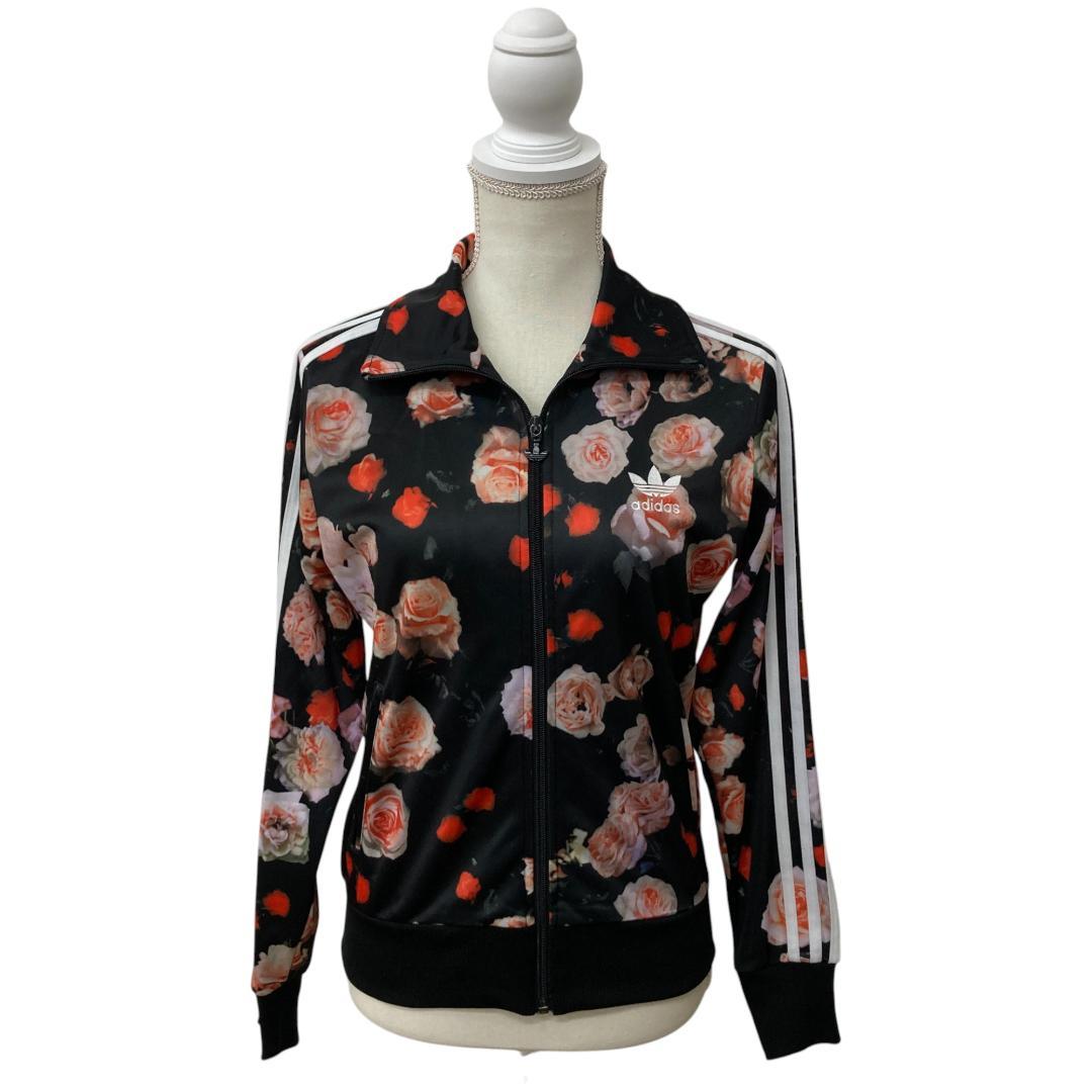 adidas アディダス 黒 長袖 ジャージ S