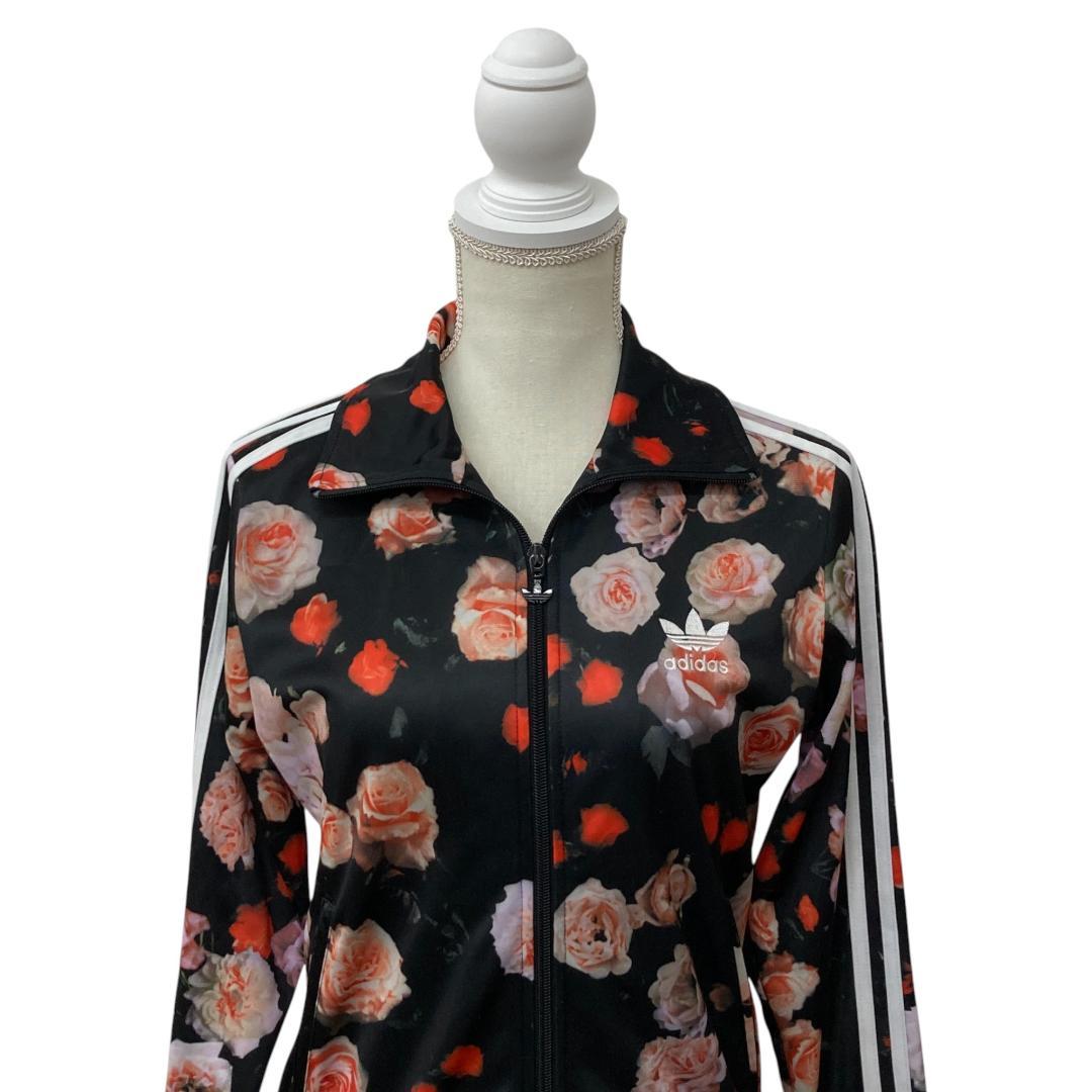 adidas アディダス 黒 長袖 ジャージ S