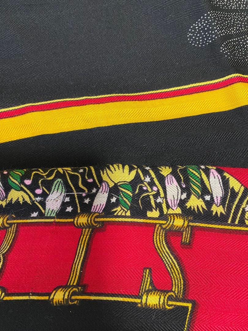 ヴィンテージ⭐︎HERMES150周年記念花火柄⭐︎カシミアシルクストール