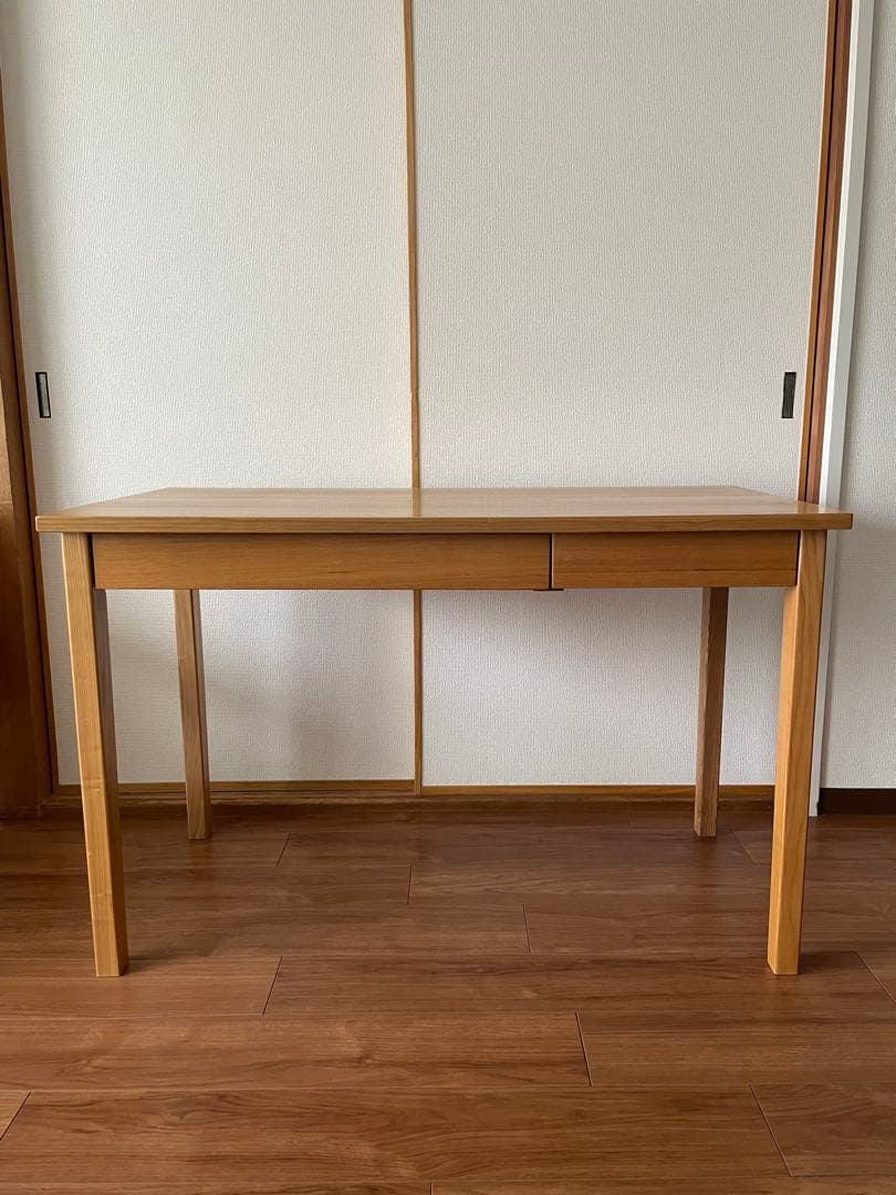 無印良品　MUJI 学習机　タモ材　木製机　デスク
