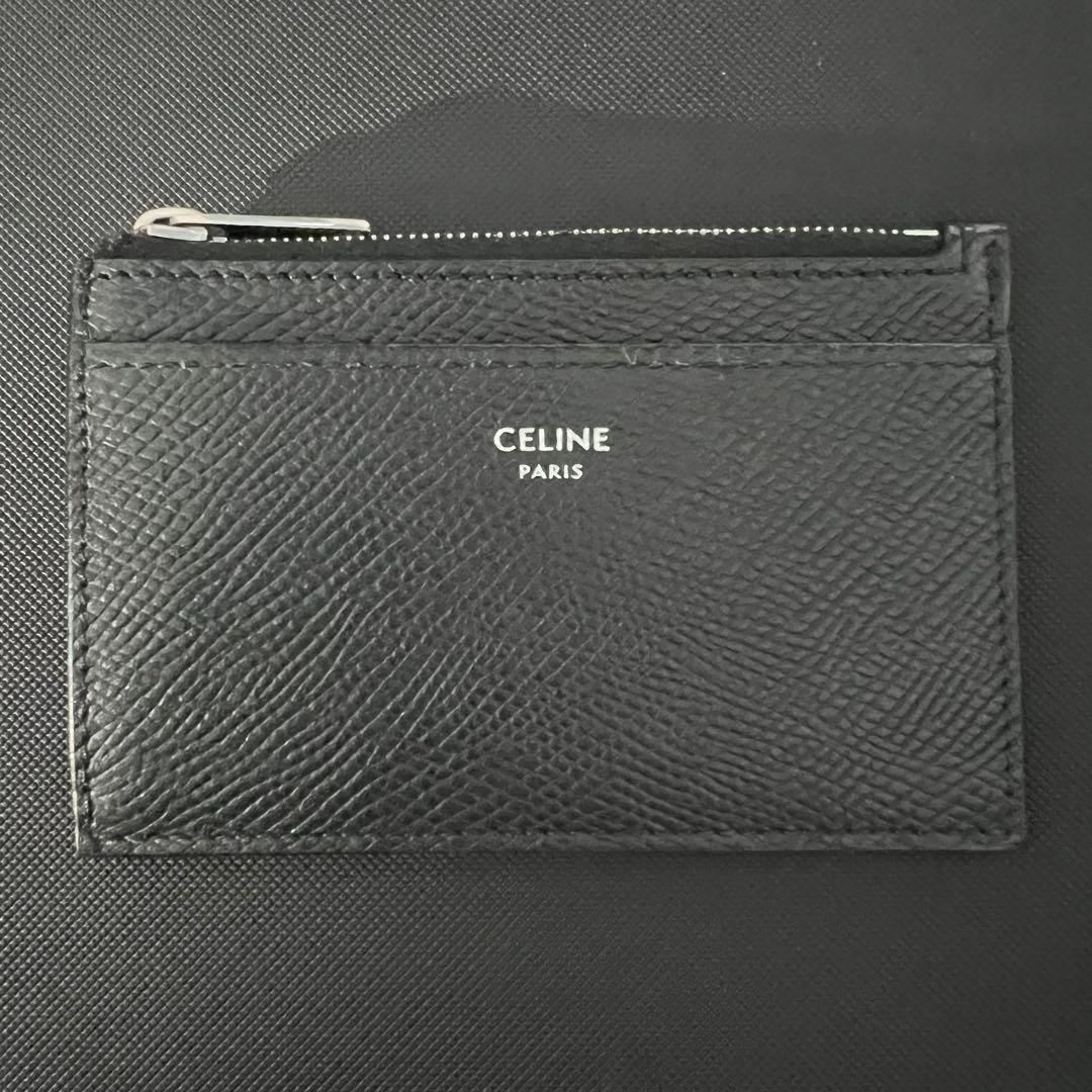 CELINE ブラック カーフスキン カードホルダー パスケース ケース