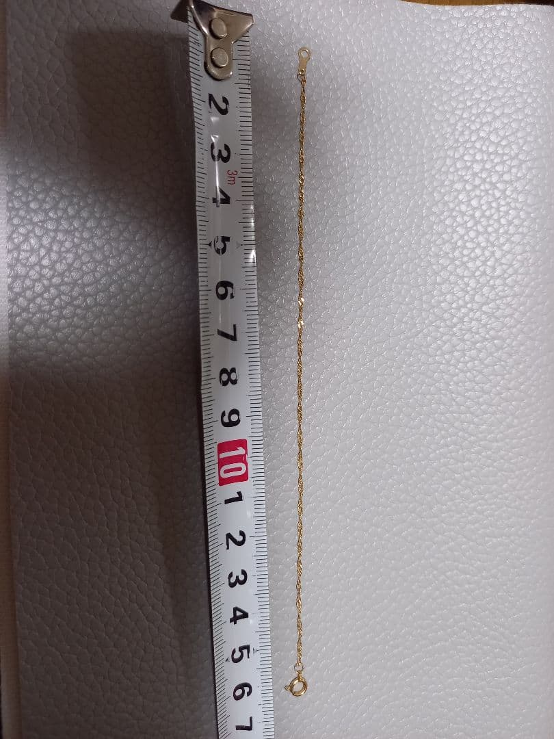 スクリューチェーンブレスレット　k18　K18　18金　16.5㎝　ブレスレット