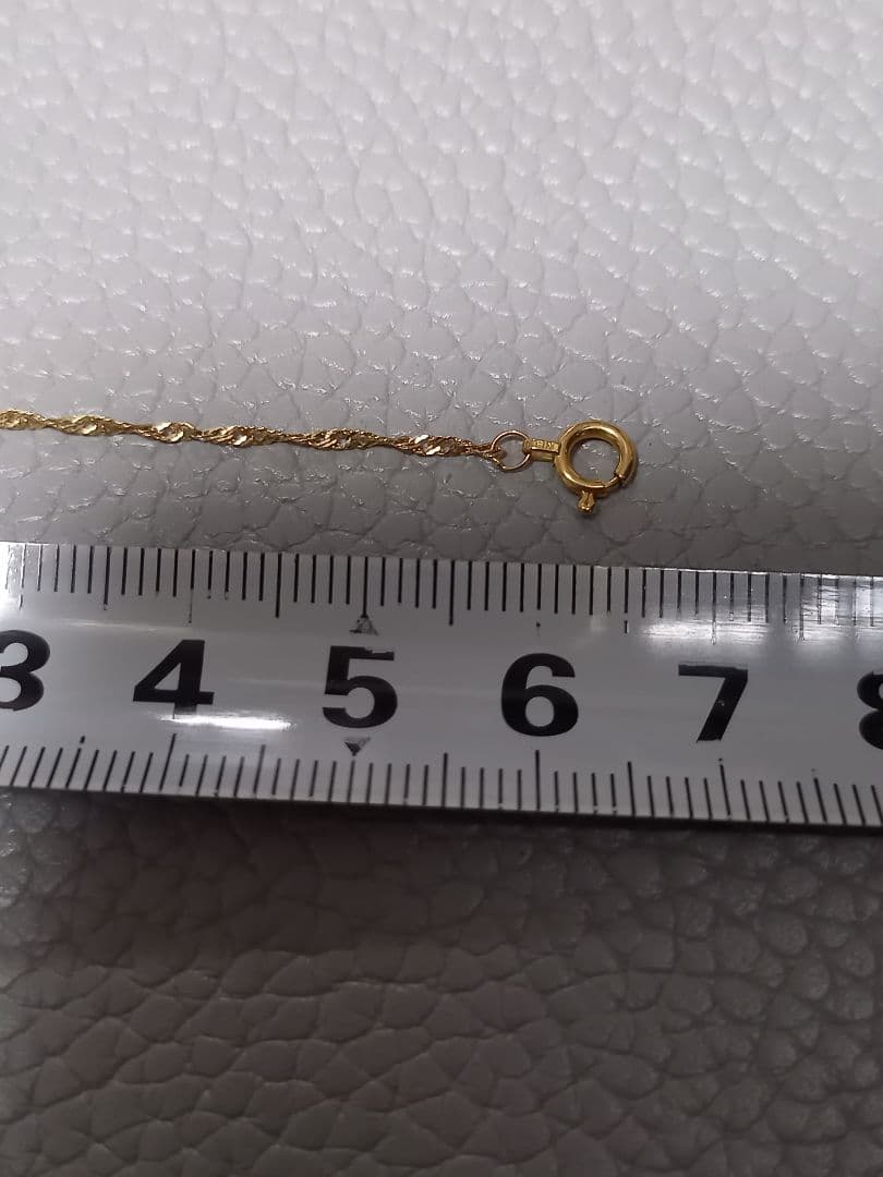 スクリューチェーンブレスレット　k18　K18　18金　16.5㎝　ブレスレット