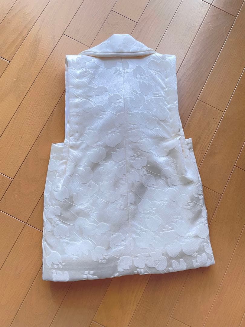 被布　被布コート　単品　七五三　3歳用着物　ホワイト　ハンドメイド