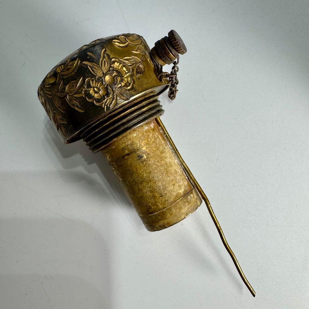 アンティーク エミール・ガレ 桜紋 酸化腐食彫 カメオ彫 アトマイザー 香水瓶