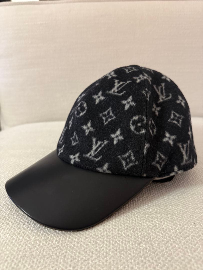 LOUIS VUITTON ブラック モノグラム ツイル キャスケット　帽子