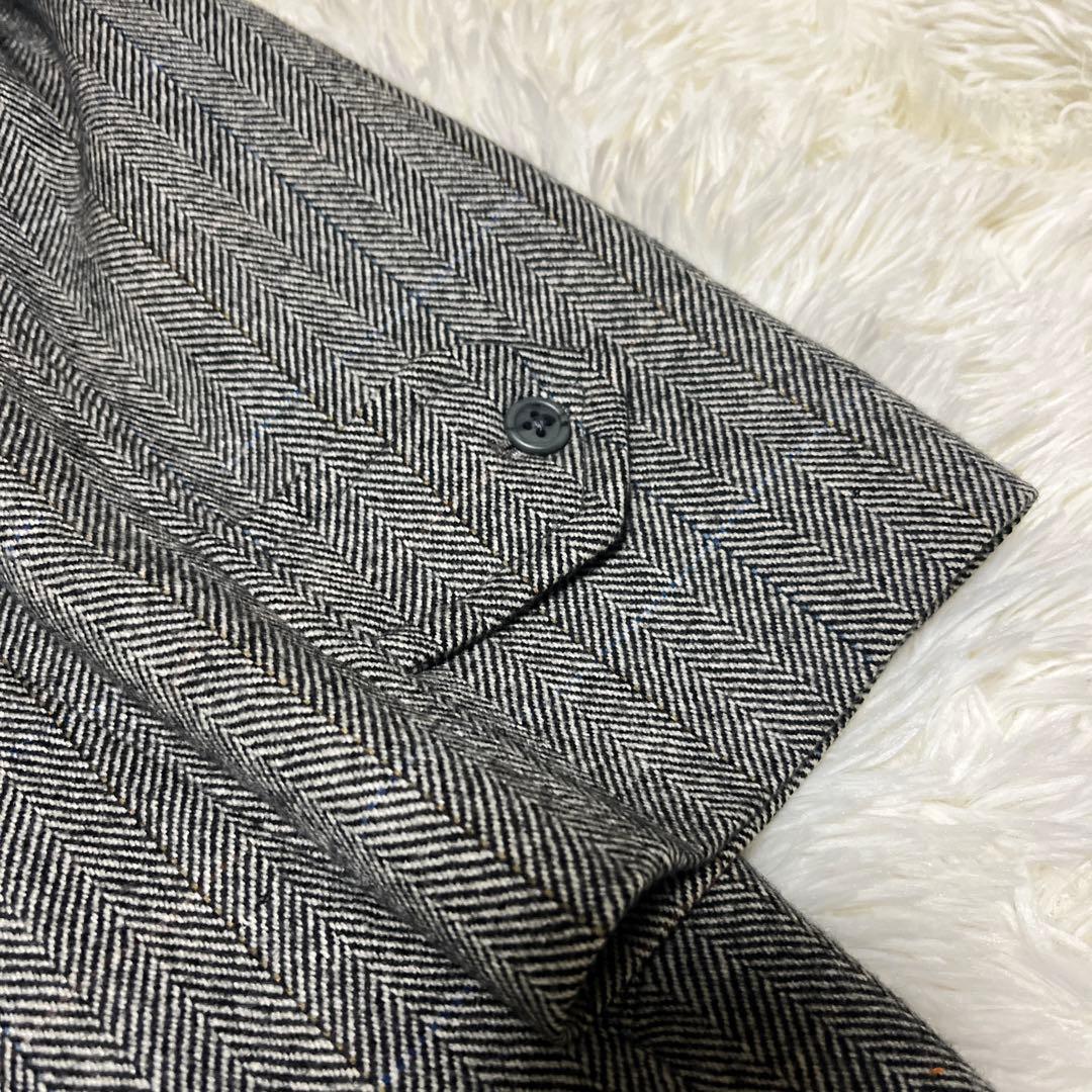 ✨BURBERRYカシミア ヘリンボーン ステンカラーコート ツイードウール✨