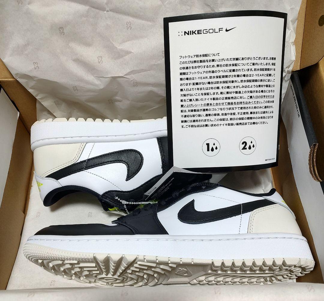 NIKE AIR JORDAN 1 LOW GOLF ブラック ボルト 28
