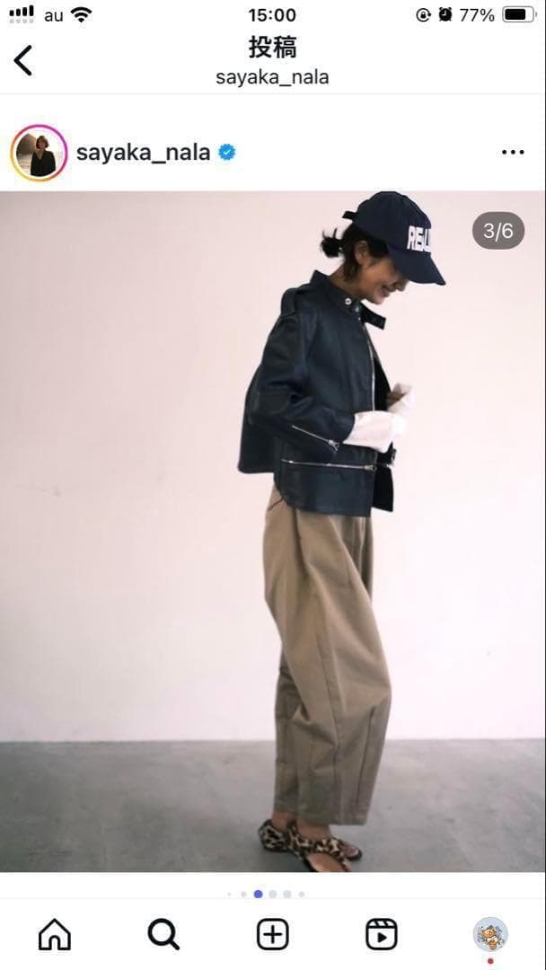 ゴールデングース　ライダース　ジャケット nala sayakaさん着用