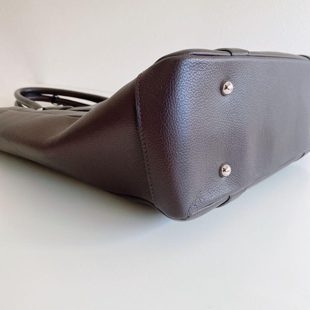 【美品】バーニーズニューヨーク ビジネストートバッグ 2way ショルダー紐付