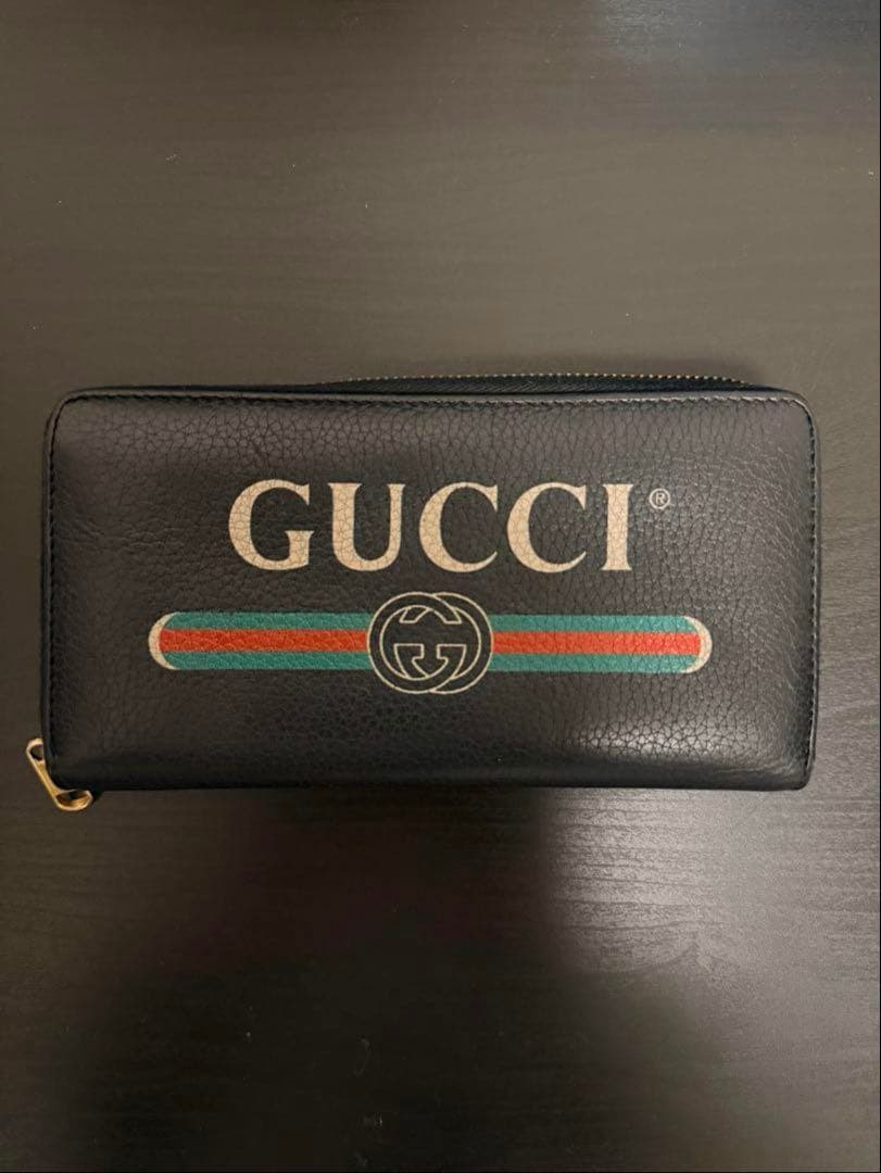 【値下げ】グッチ GUCCI 長財布 ラウンドファスナー ヴィンテージロゴ