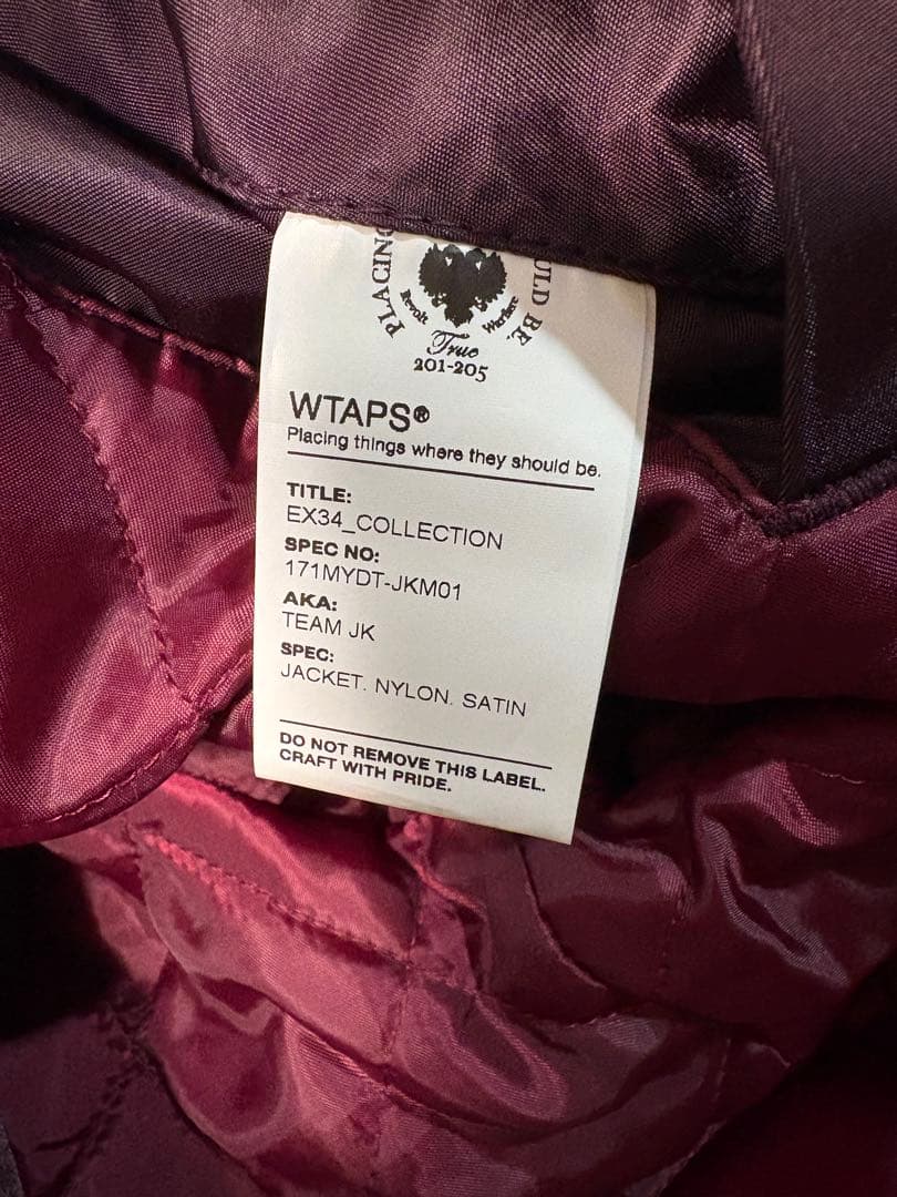 WTAPS バーガンディ ジャケット John Doe