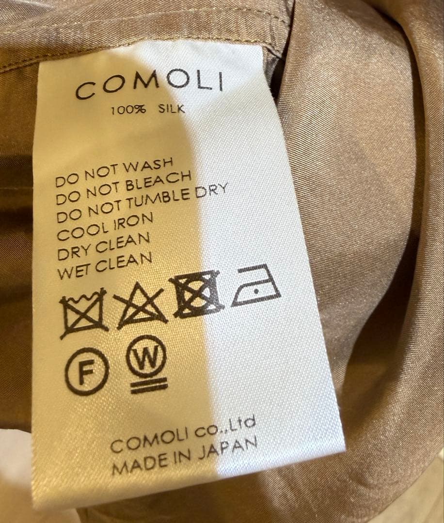 COMOLI シルクスキッパーシャツ　1 コモリ　レショップ