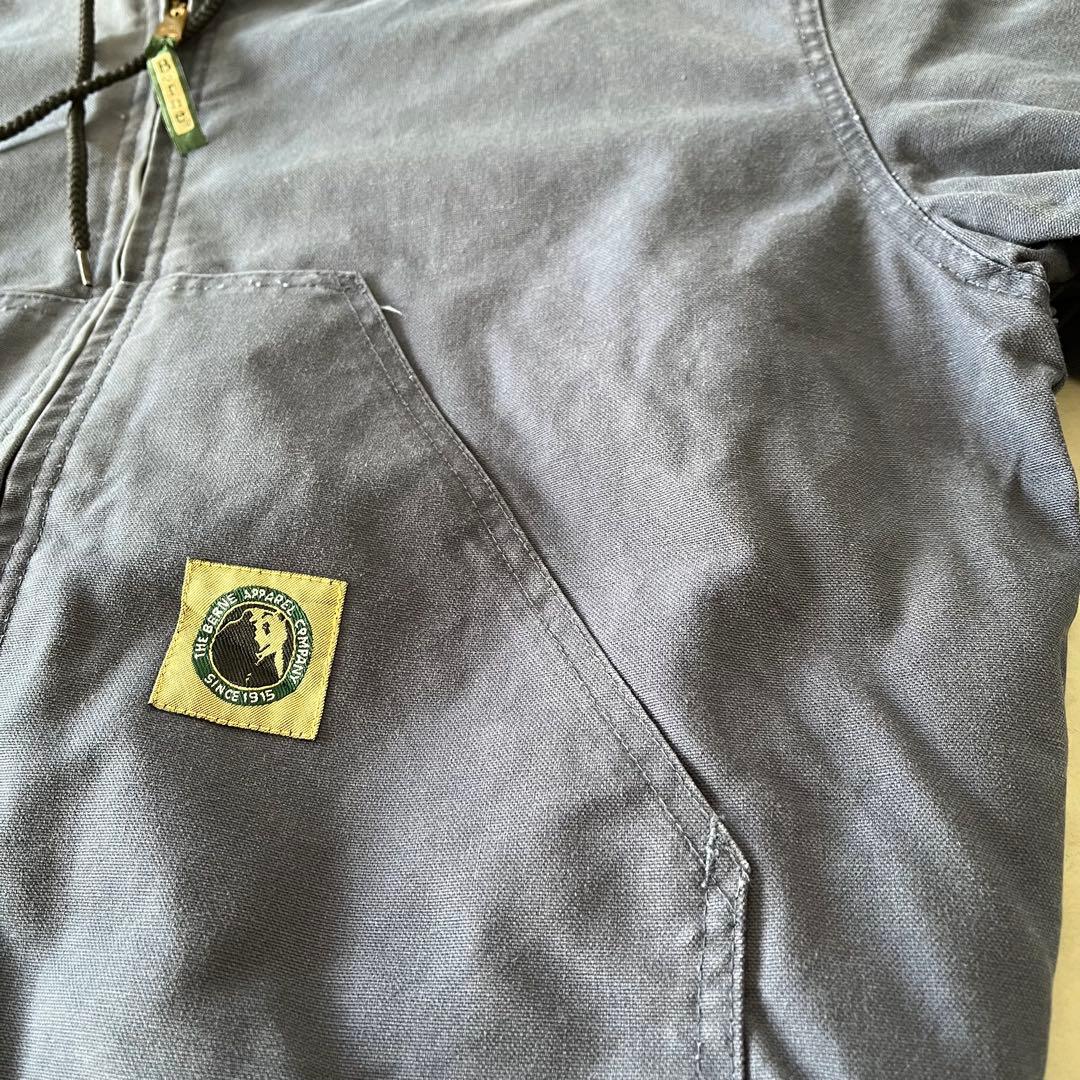 90s Berne Apparel ダック生地ワークジャケット　フェードネイビー