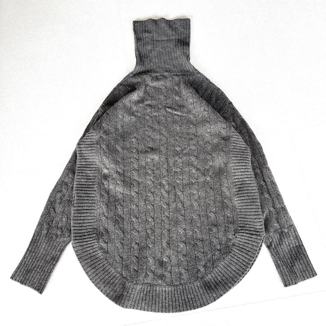 【美品/レディースL】ラルフローレン　カシミヤウール　ケーブルニット　チュニック