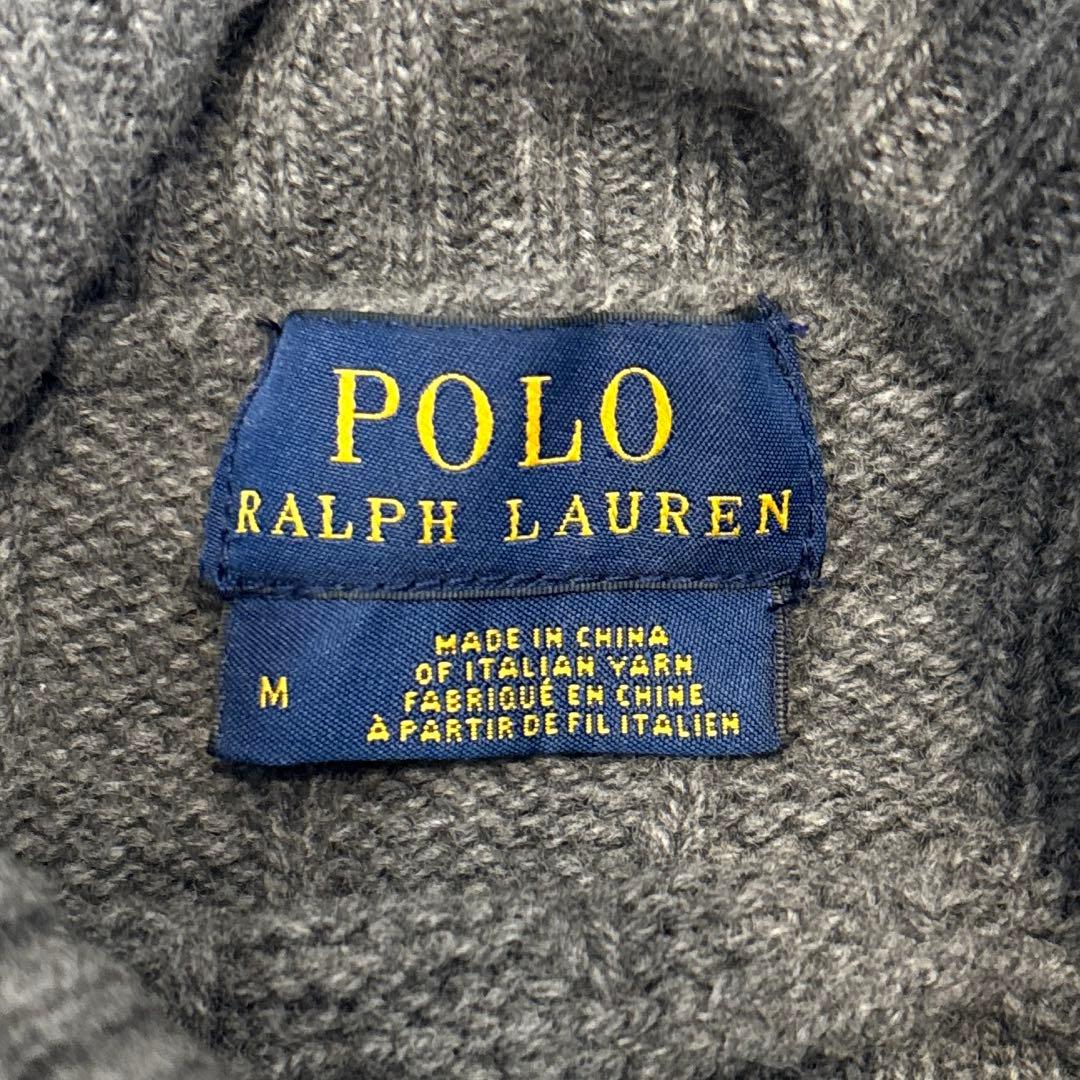 【美品/レディースL】ラルフローレン　カシミヤウール　ケーブルニット　チュニック