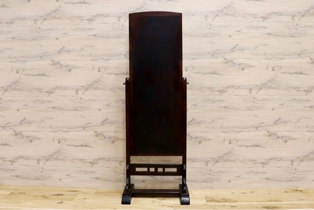 GMHK520○松本民芸家具 姿見 スタンドミラー 全身鏡 ミズメザクラ 民藝