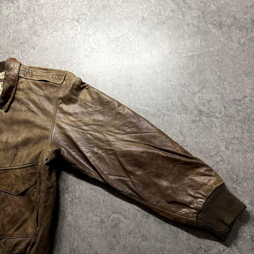 【90s vintage】A-2 leather flight jkt 短丈