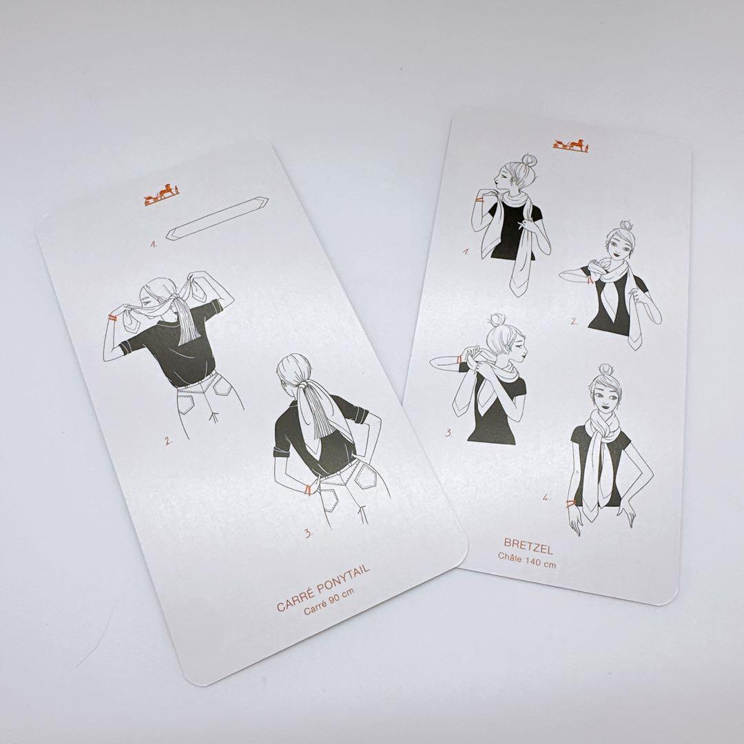 HERMESエルメスシルクスカーフカレ90ネイビー ピンクレッド結び方カード付き