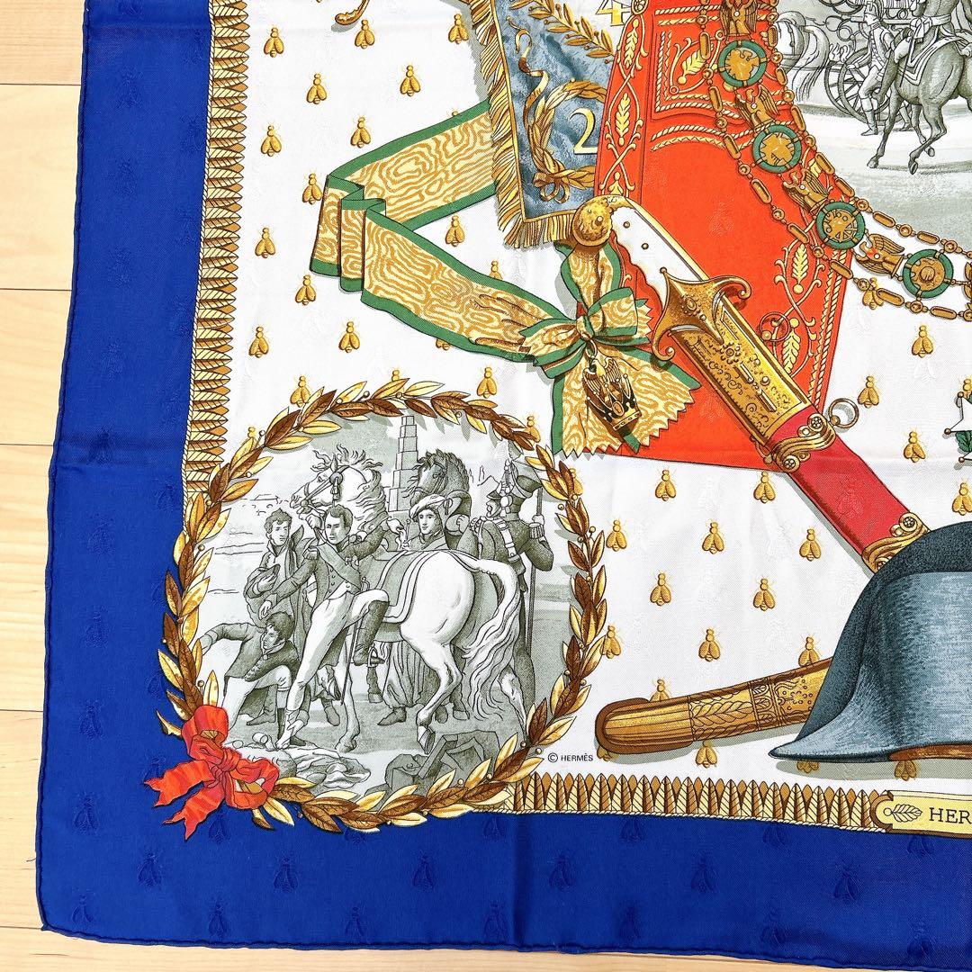 HERMES エルメス カレ90 NAPOLEON ナポレオン シルク100%
