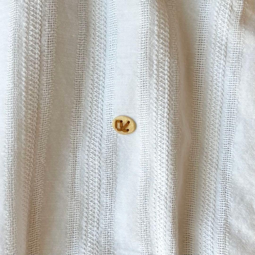 45Rインドカラミレース deTシャツ　半袖ブラウス　コットン100 ホワイト