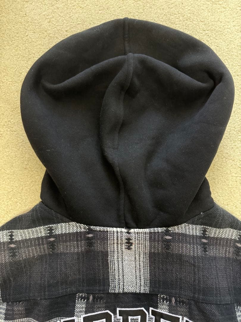 SUPREME フード付きチェックシャツ