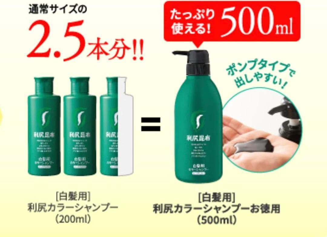 Sastty 利尻カラーシャンプー ライトブラウン ケアコンディショナー セット