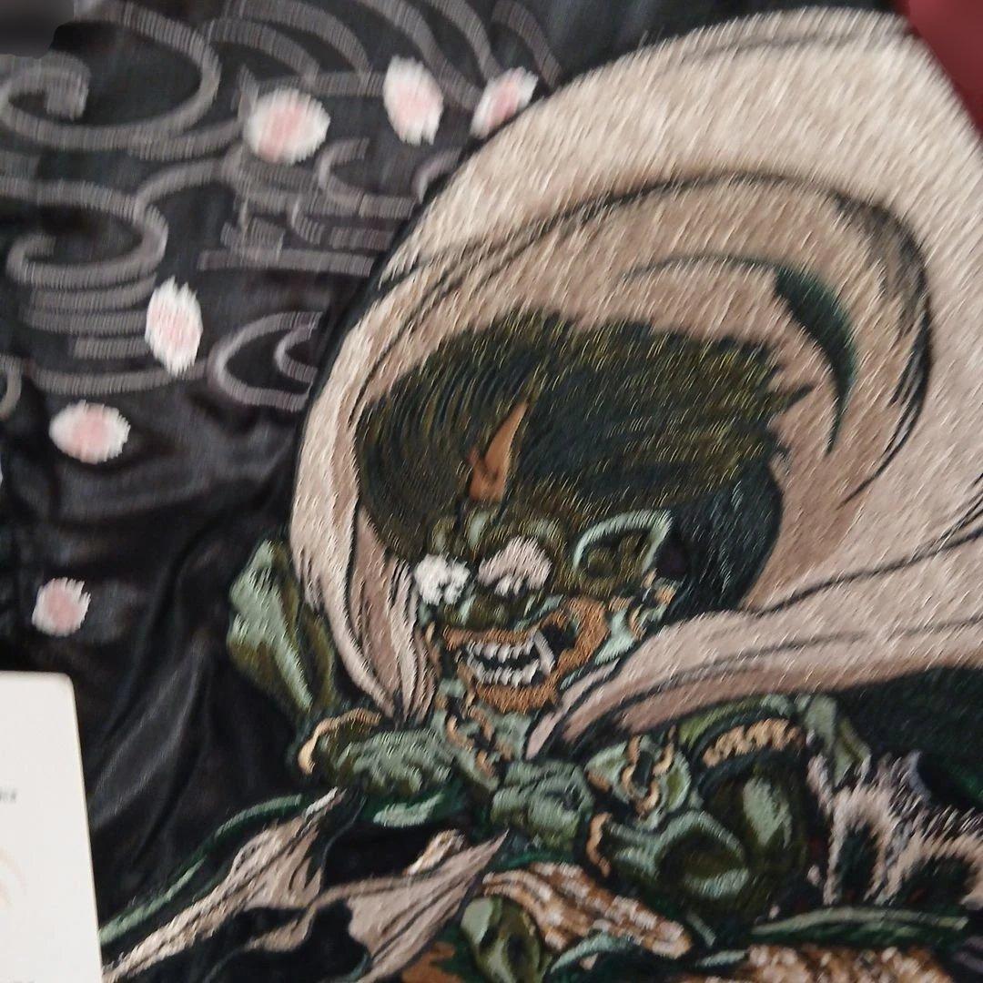 p*e様 絡繰魂 スカジャン 風神雷神 総刺繍　sizeXL