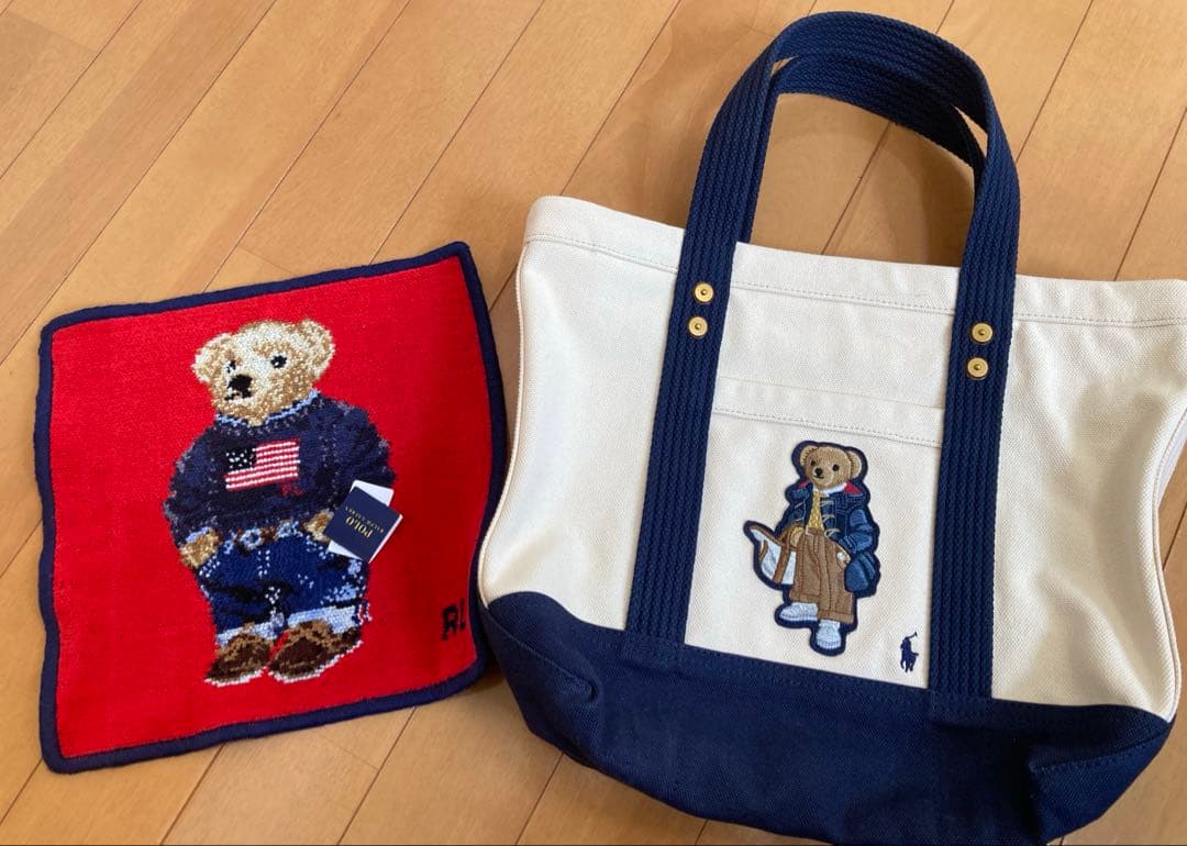 【超美品】ラルフローレン　トートバッグ　ハンカチセット