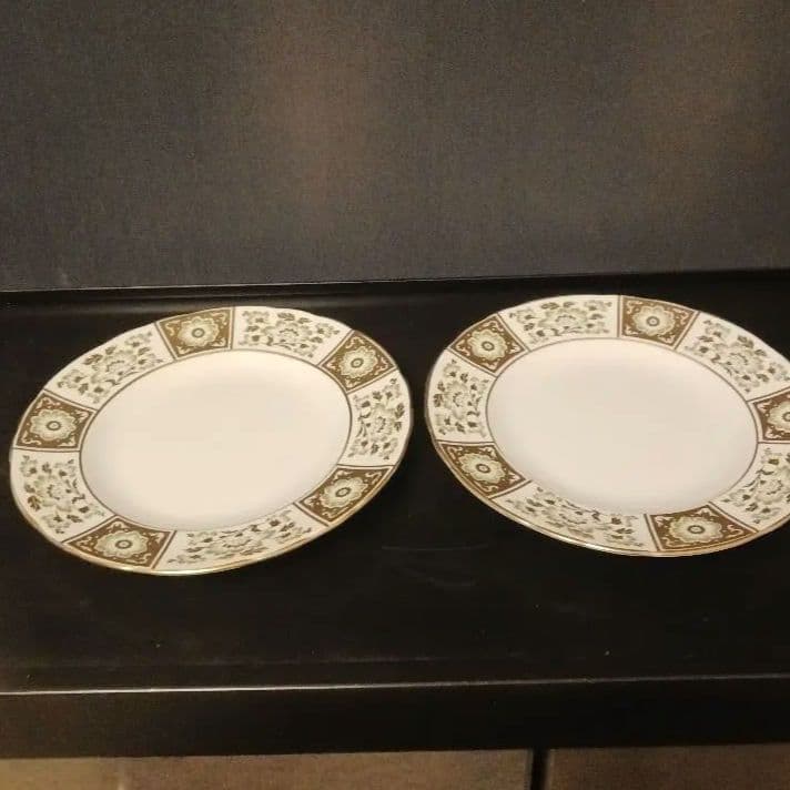 ロイヤルクラウンダービー グリーンダービーパネル ケーキプレート ⑦⑧