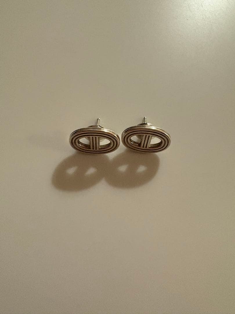 希少！HERMES シェーヌダンクル　ピアス　シルバー