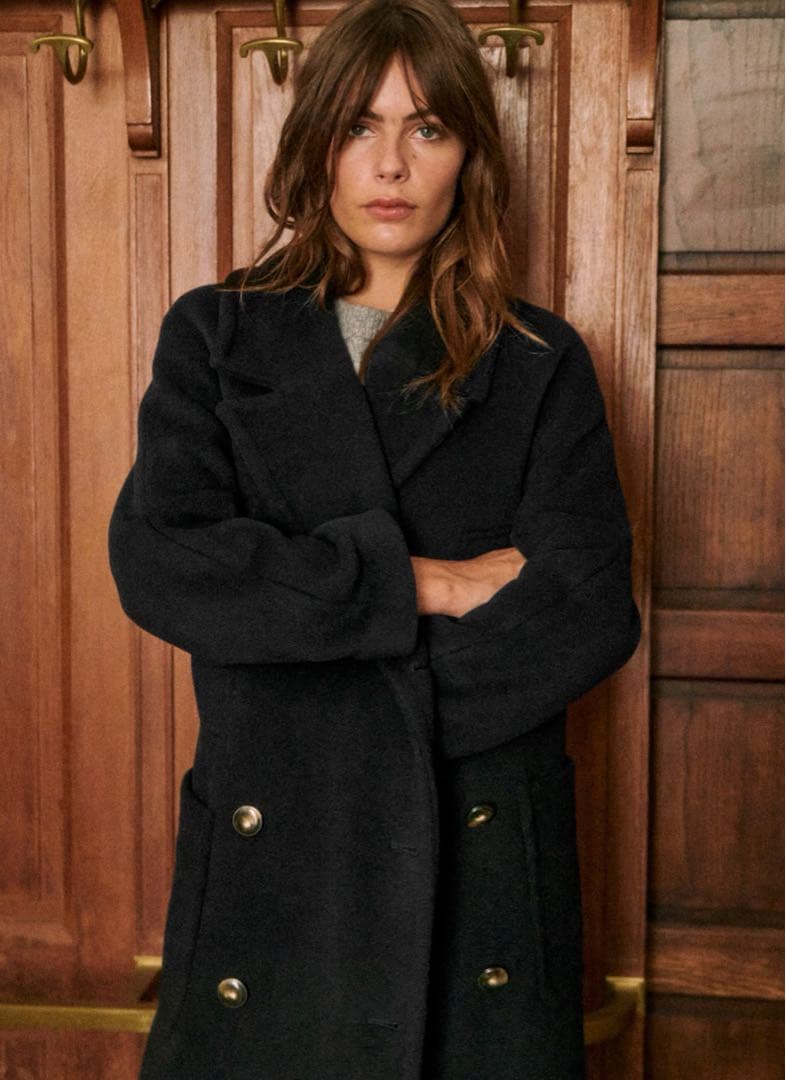 専用ページ‼️Sezane Tom Coat ロングコート　ウール　34 黒