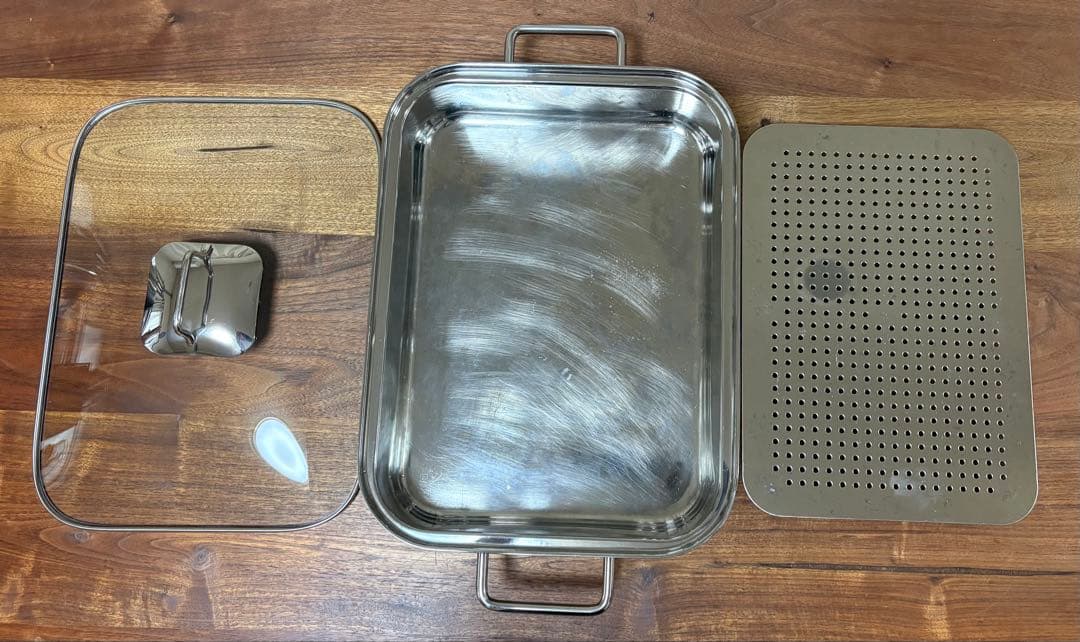 WMF TRANSTHERM スクエアパン 蒸し器台付 大型　おでんなど