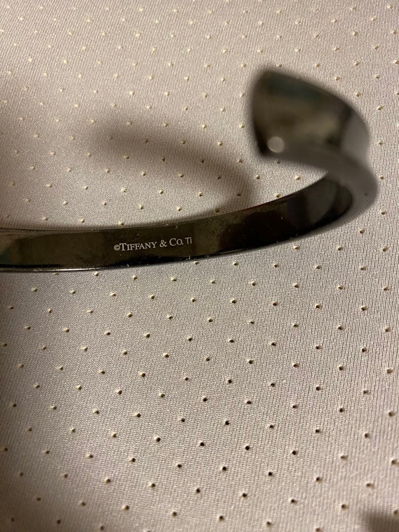 【最終値下】Tiffany & Co. チタン ナローバングル ブラック1837