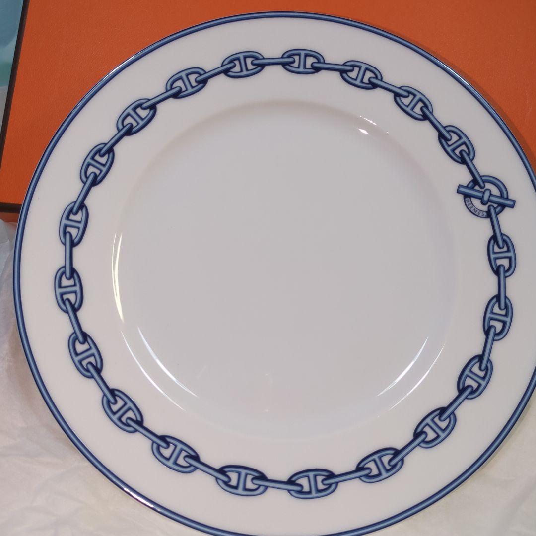新品未使用♥エルメスHERMES 青いチェーン模様 洋食器 箱付き◇お買い得品✨