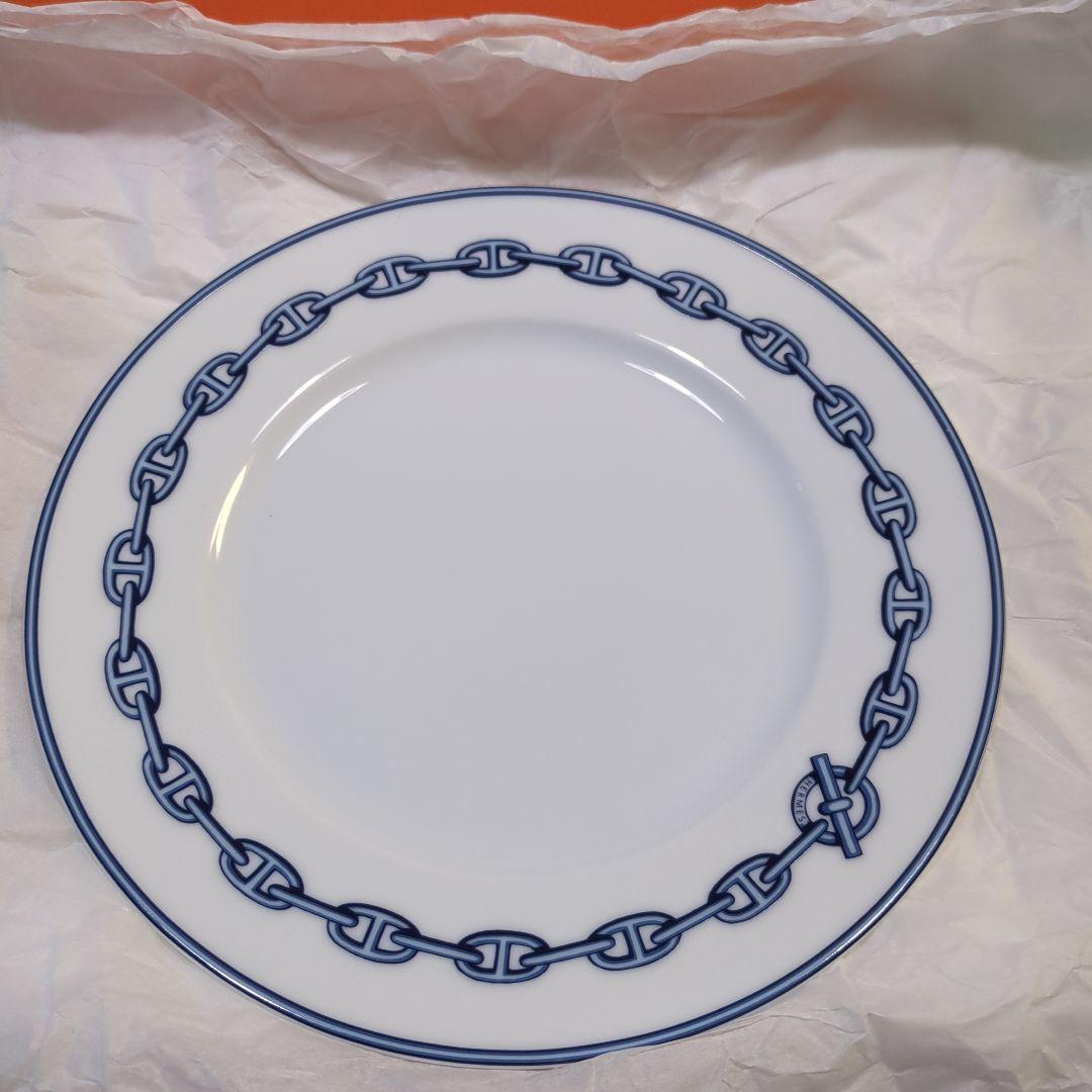 新品未使用♥エルメスHERMES 青いチェーン模様 洋食器 箱付き◇お買い得品✨