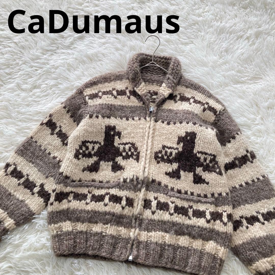 カデュマウス カウチンセーター ジップアップ イーグル カナダ製