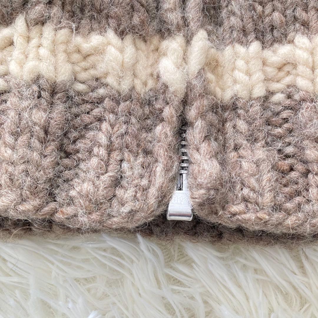 カデュマウス カウチンセーター ジップアップ イーグル カナダ製