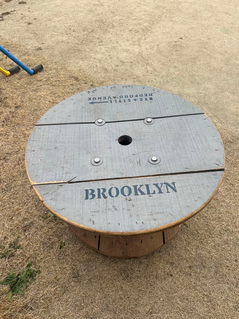 ガレージ男前テーブル BROOKLYN アウトドア　ガーデニング　電線ドラム