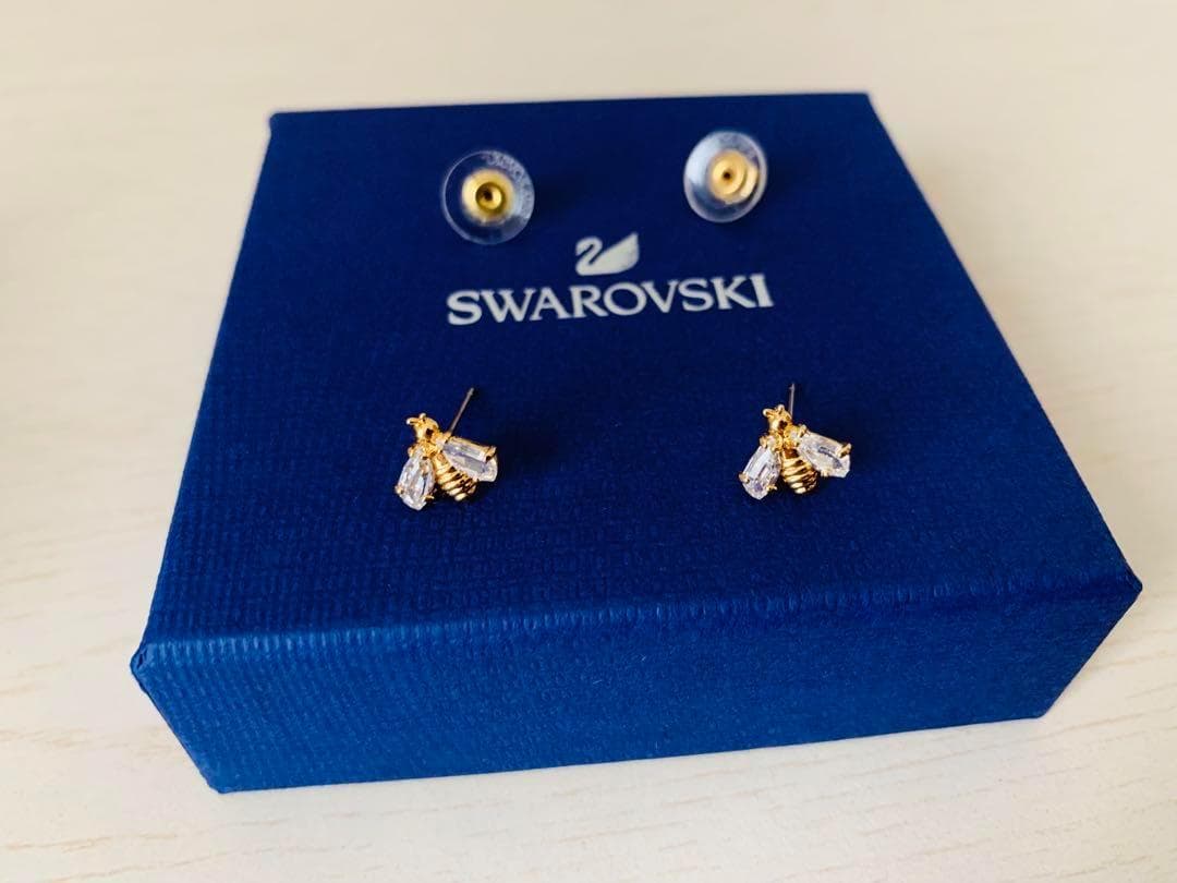 M　スワロフスキー Eternal Flower Bee ピアス