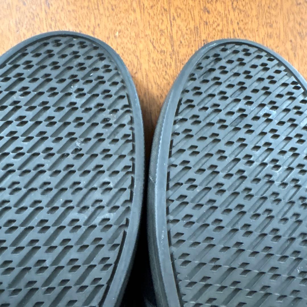 美品 エルメス HERMES レザー ベルクロ スニーカー ブラック サイズ43