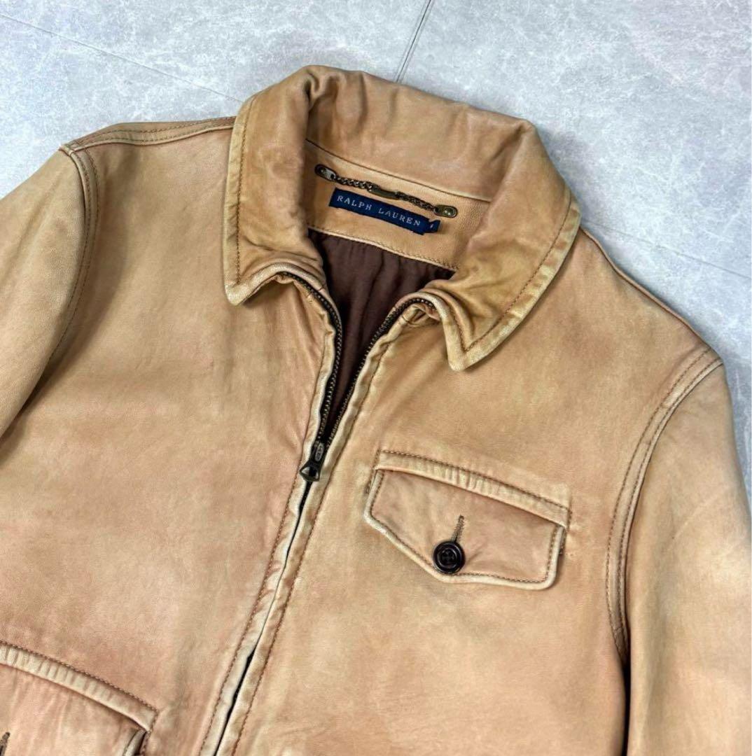 断*！様 入手困難✨ 90'sラルフローレン ヴィンテージ ラムレザー ジャケッ