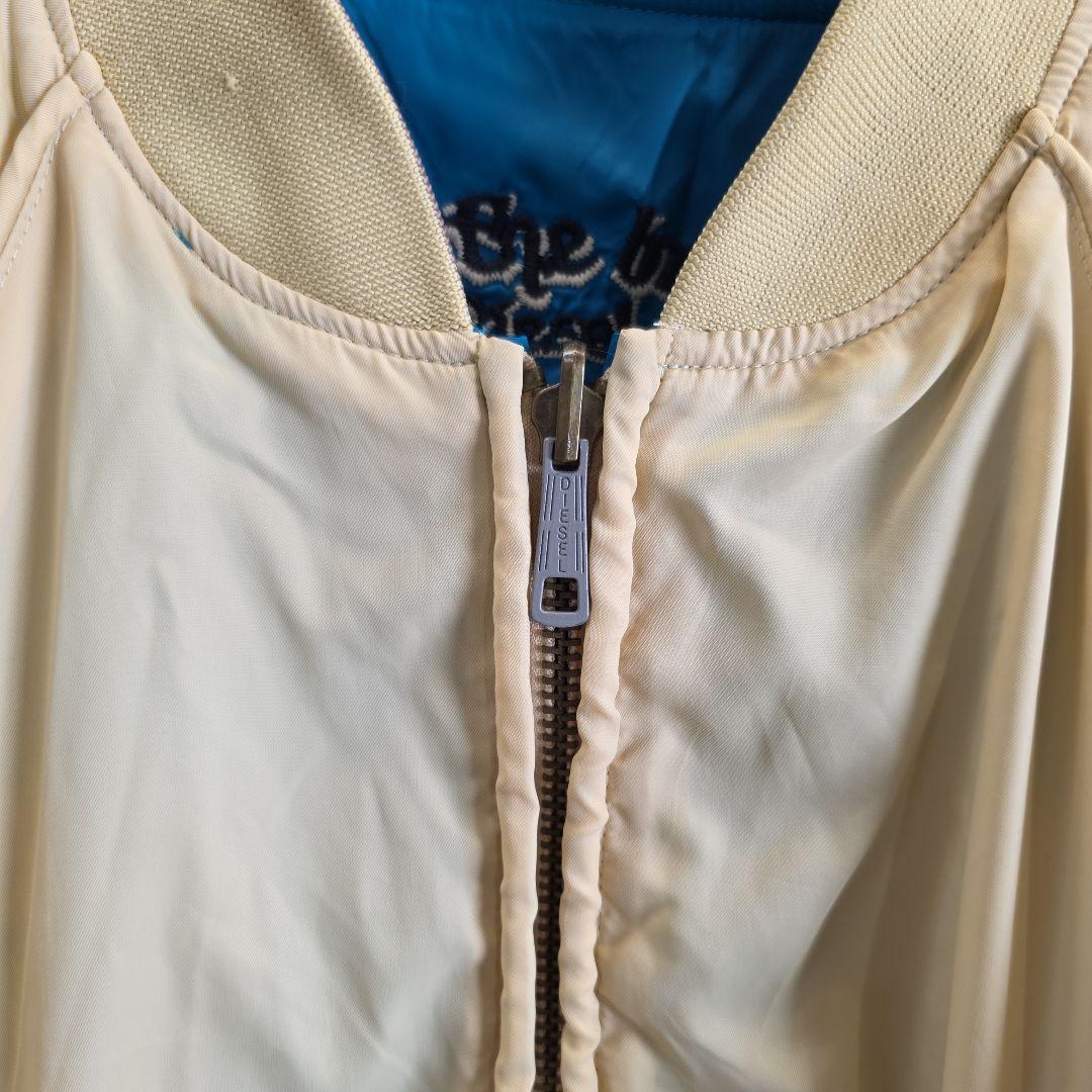 DIESEL　ディーゼル　スカジャン 青とクリーム色 1970年　美品　y11